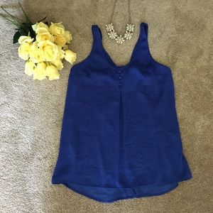 Royal Blue Bow Back Tank